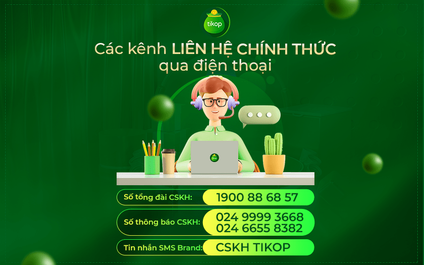 Các kênh liên hệ chính thức của Tikop
