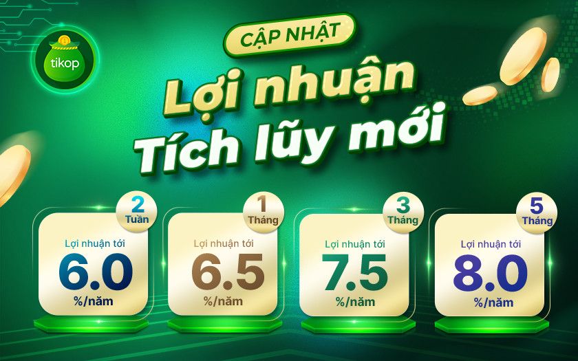 Tikop-Cập nhật lợi nhuận tích lũy mới