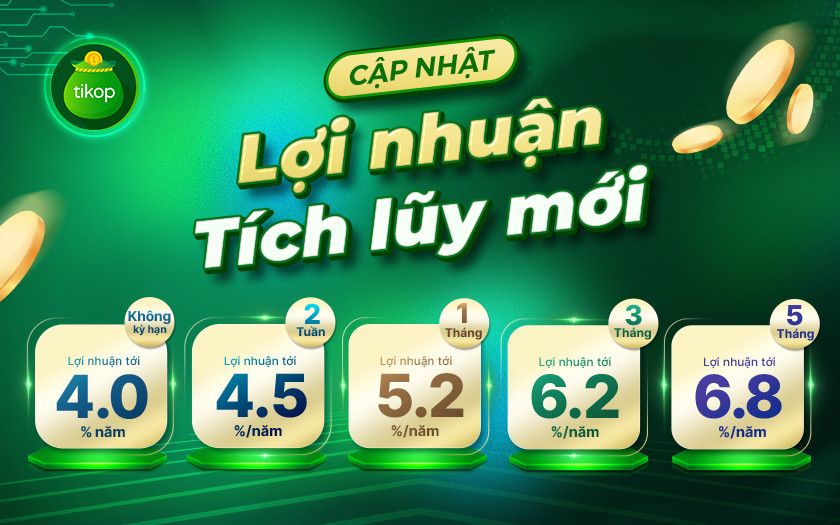 Tikop-Cập nhật lợi nhuận tích lũy mới tháng 1