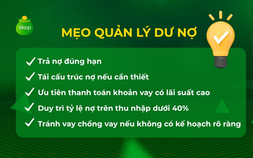 Các mẹo quản lý dư nợ hiệu quả 
