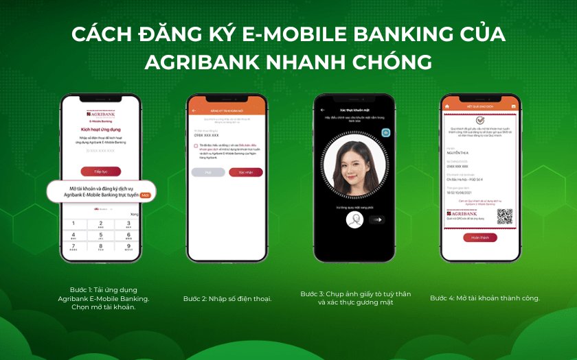Các bước đăng ký E-Mobile Banking của Agribank