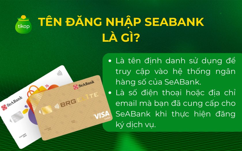 Tên đăng nhập SeABank thường là số điện thoại của khách hàng