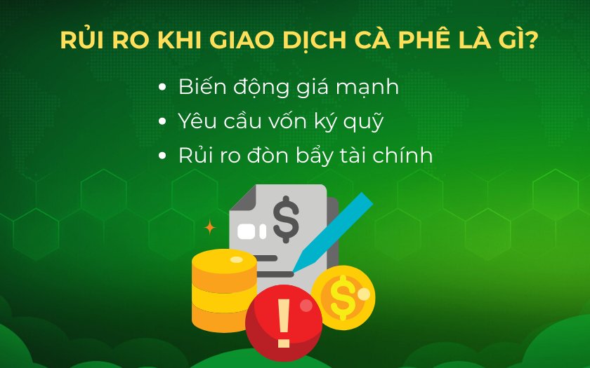 Một số rủi ro khi giao dịch cà phê