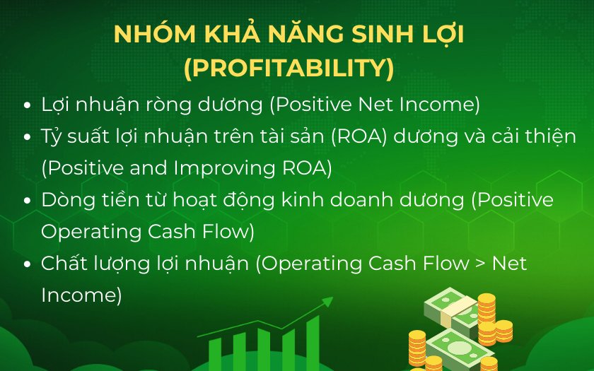 4 tiêu chí đầu đánh giá Piotroski F-score