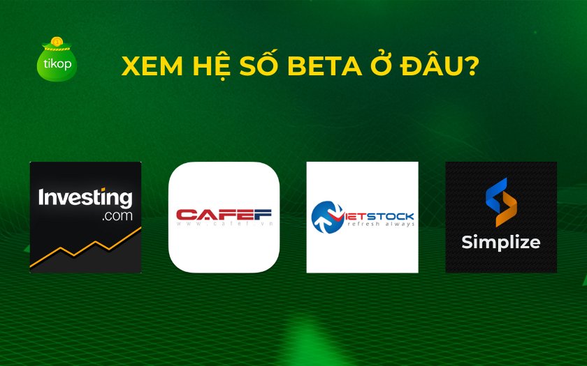 Một số nền tảng tài chính có thể xem hệ số Beta
