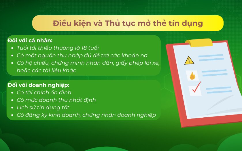 Điều kiện mở thẻ