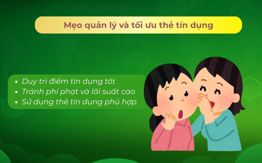 Mẹo quản lý khi sử dụng thẻ tín dụng