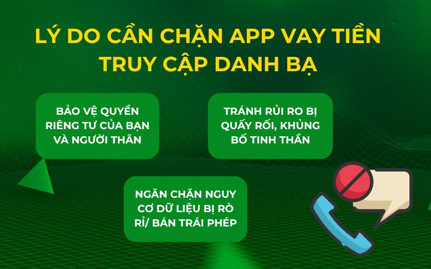 Lý do cần chặn app vay tiền truy cập danh bạ