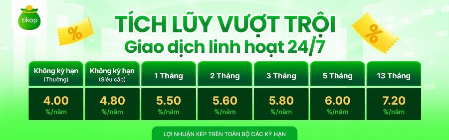 Các gói Tích lũy tại Tikop Các gói Tích lũy tại Tikop