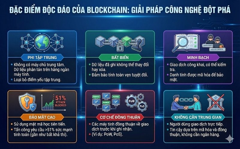 Đặc điểm của Blockchain