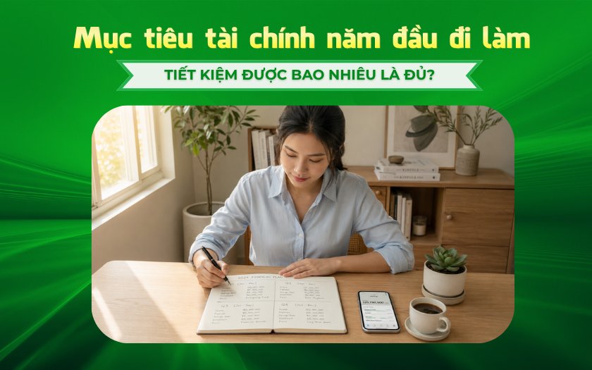 Tikop - Lộ trình mục tiêu tài chính năm đầu đi làm - kế hoạch tiết kiệm theo quý