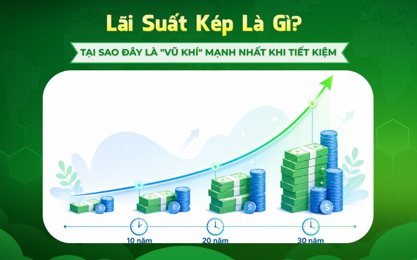Lãi Suất Kép Là Gì? Tại Sao Đây Là "Vũ Khí" Mạnh Nhất Khi Tiết Kiệm Tikop - Lãi suất kép là gì và cách lãi sinh lãi giúp tiền tăng trưởng theo thời gian