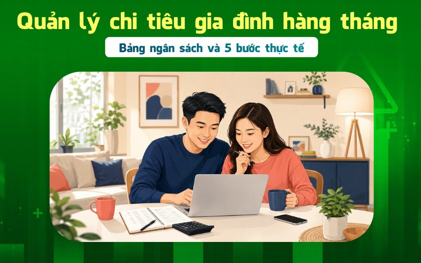Tikop - Quản lý chi tiêu gia đình hàng tháng với bảng ngân sách và 5 bước thực tế