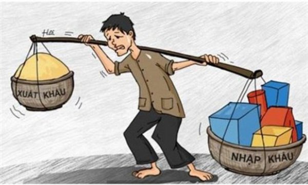 Thâm hụt thương mại phản ánh một sự mất cân đối trong thương mại quốc tế